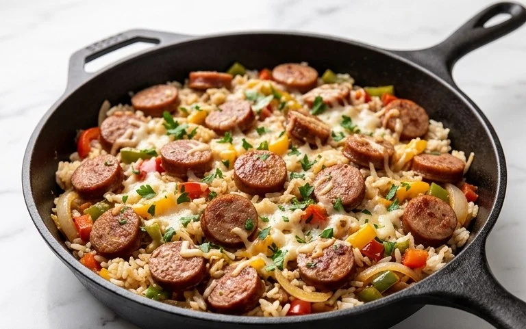 Easy Sausage Rice Skillet – Quick Dinner Recipe