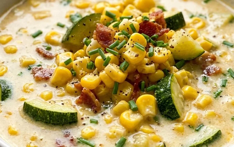Summer Corn and Zucchini Chowder Recipe
