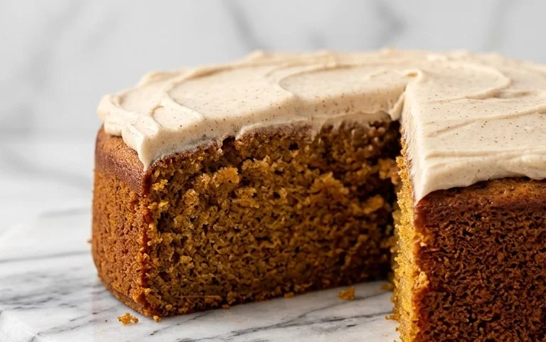 Moist Vegan Pumpkin Spice Cake-Dairy Free Frosting