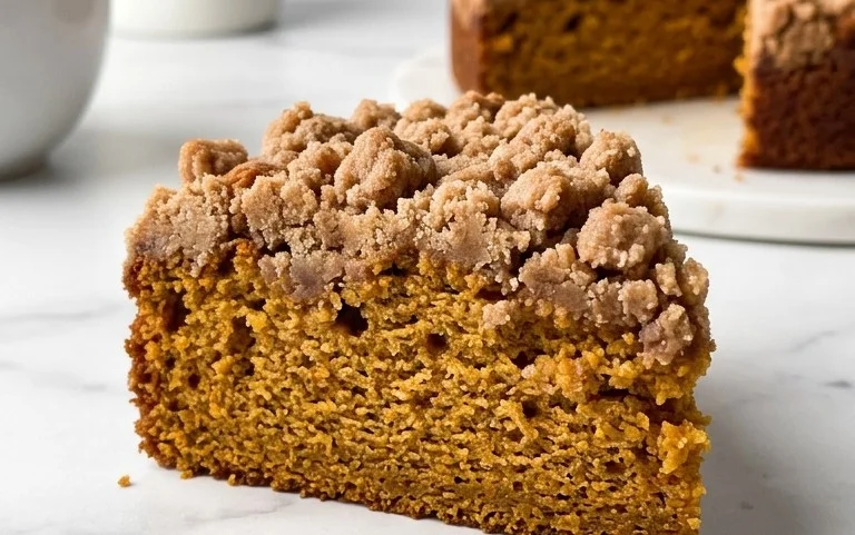 Moist Pumpkin Coffee Cake with Cinnamon Streusel