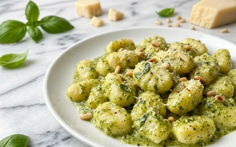 Creamy Pesto Gnocchi-Quick & Delicious Weeknight Meal