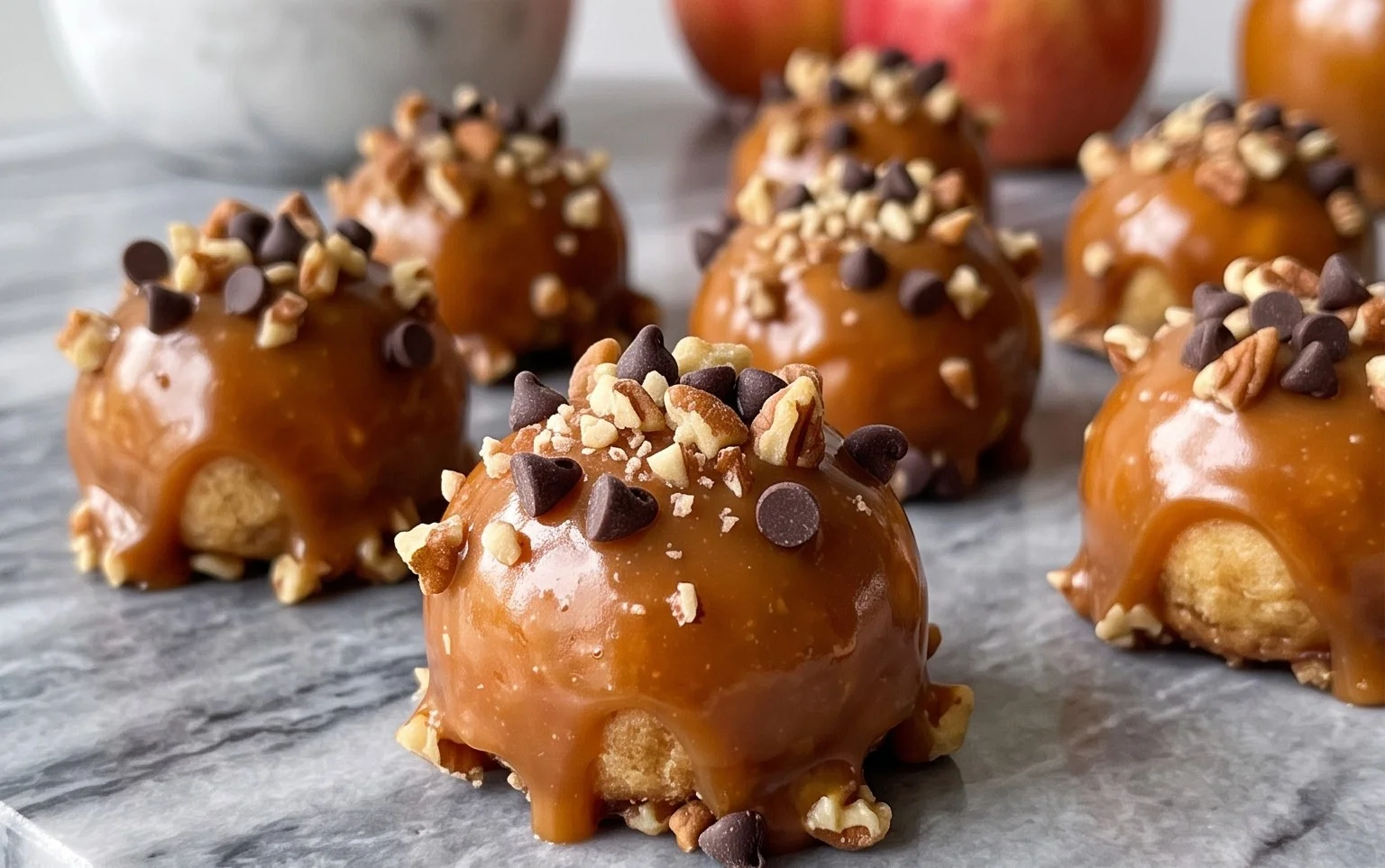 Easy Caramel Apple Bites Fall Snack Recipe