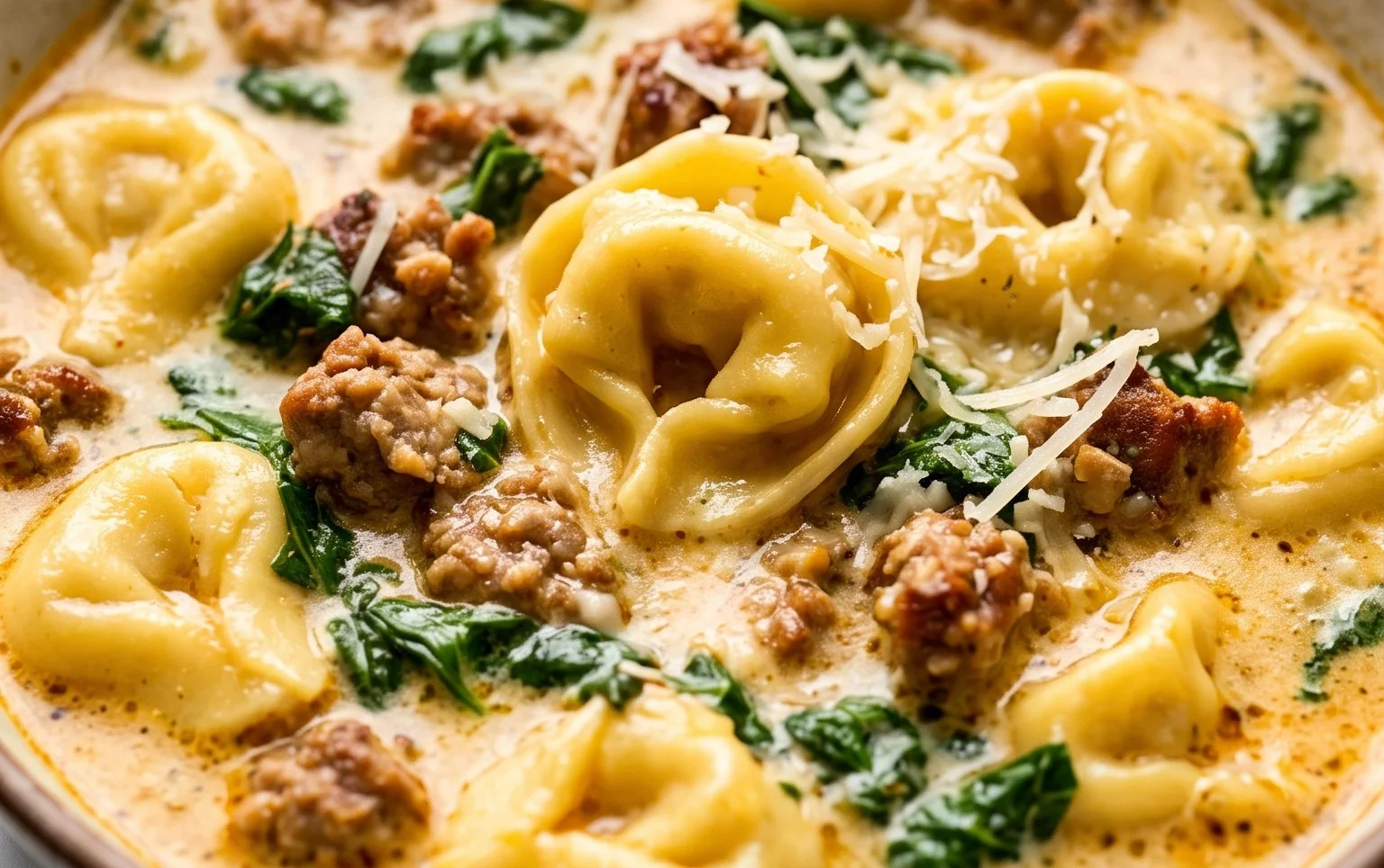 Creamy Sausage Tortellini Soup