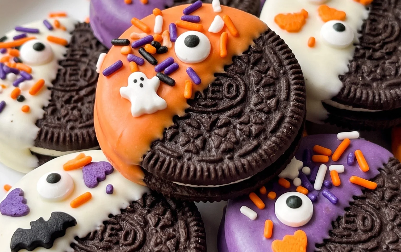 Easy Halloween Dipped Oreo Cookies Recipe